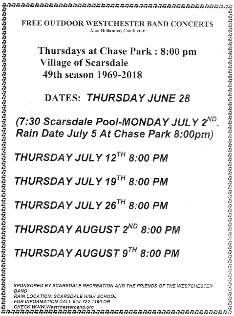 Westchester Band Dates