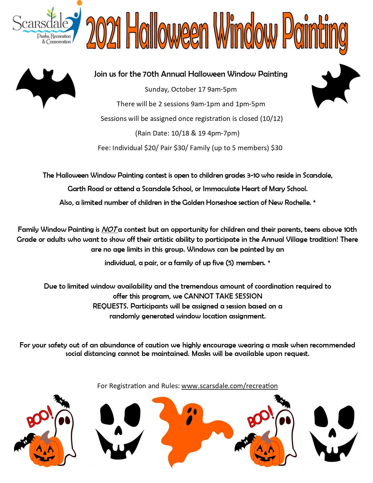 Halloween Window Painting Flyer